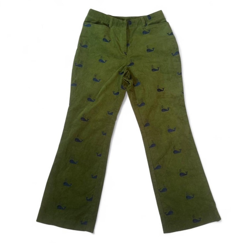 Lilly Pulitzer Size 0 Green Pants with Whale embroidery